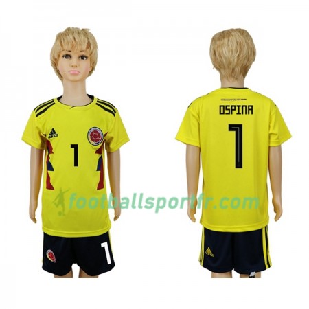 Tenue Colombie Ospina 1 Enfant Domicile Coupe du monde 2018 Maillot de Foot